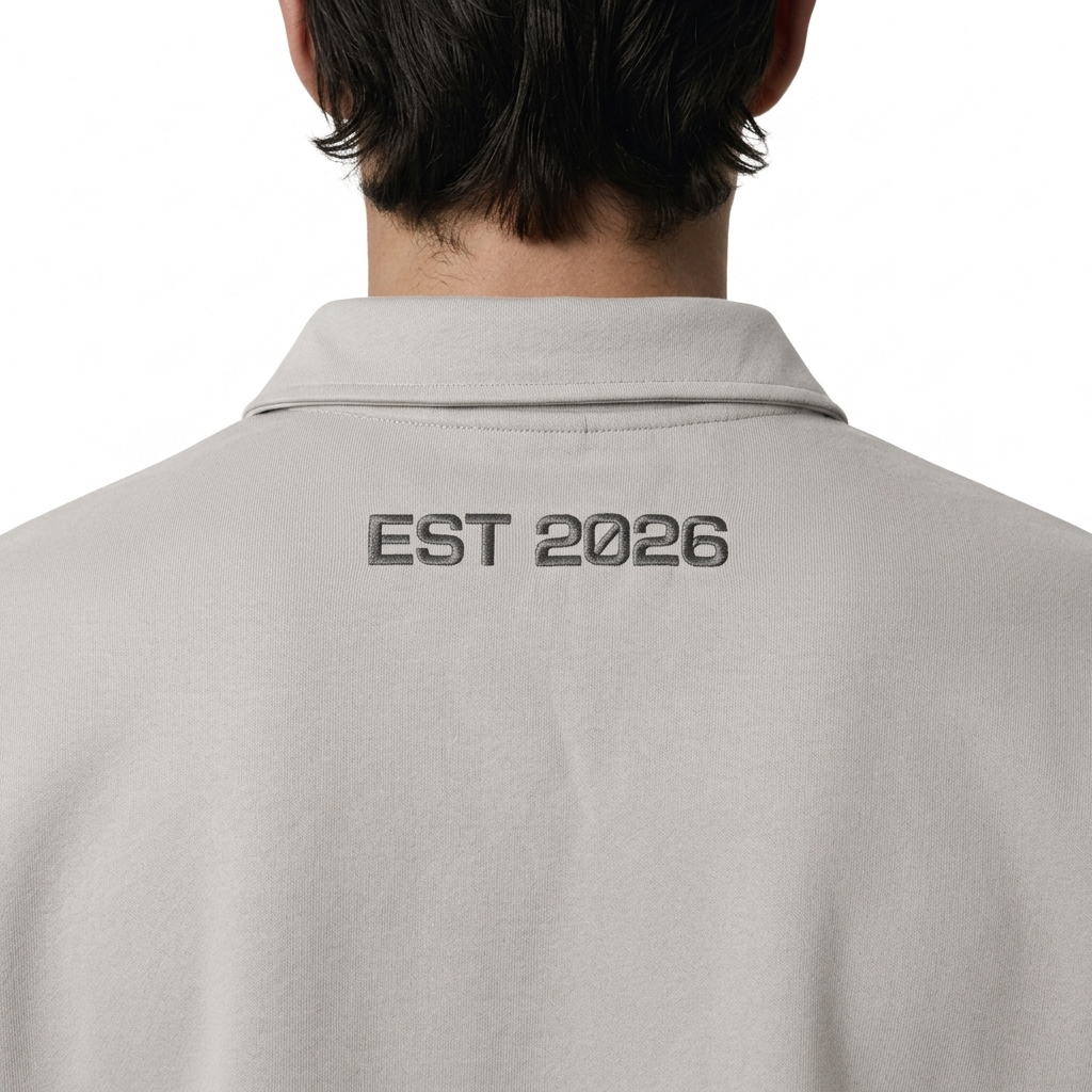 RIPE Oversized Polo Shirt - Grey